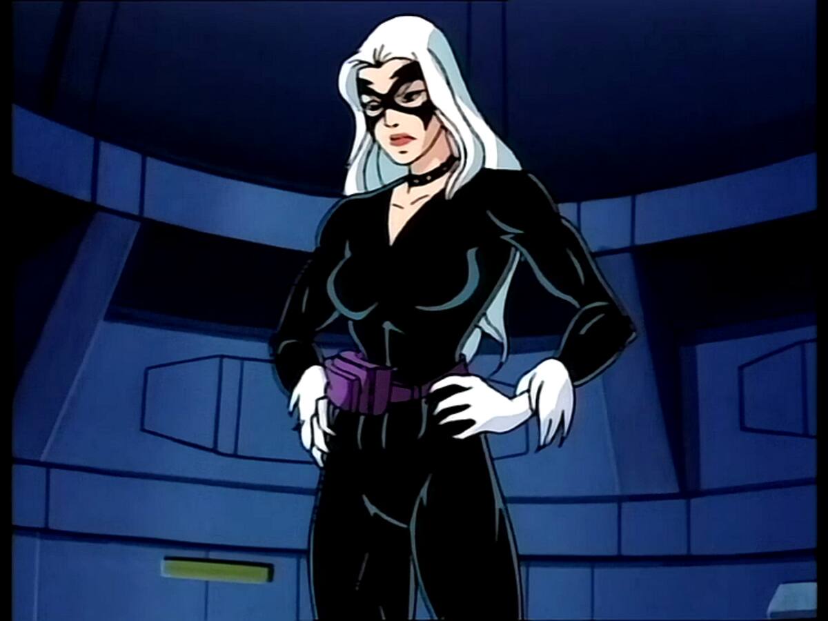 Black Cat en la serie animada de Spider-Man de 1994 / Cuenta de X: @MalteserRefs