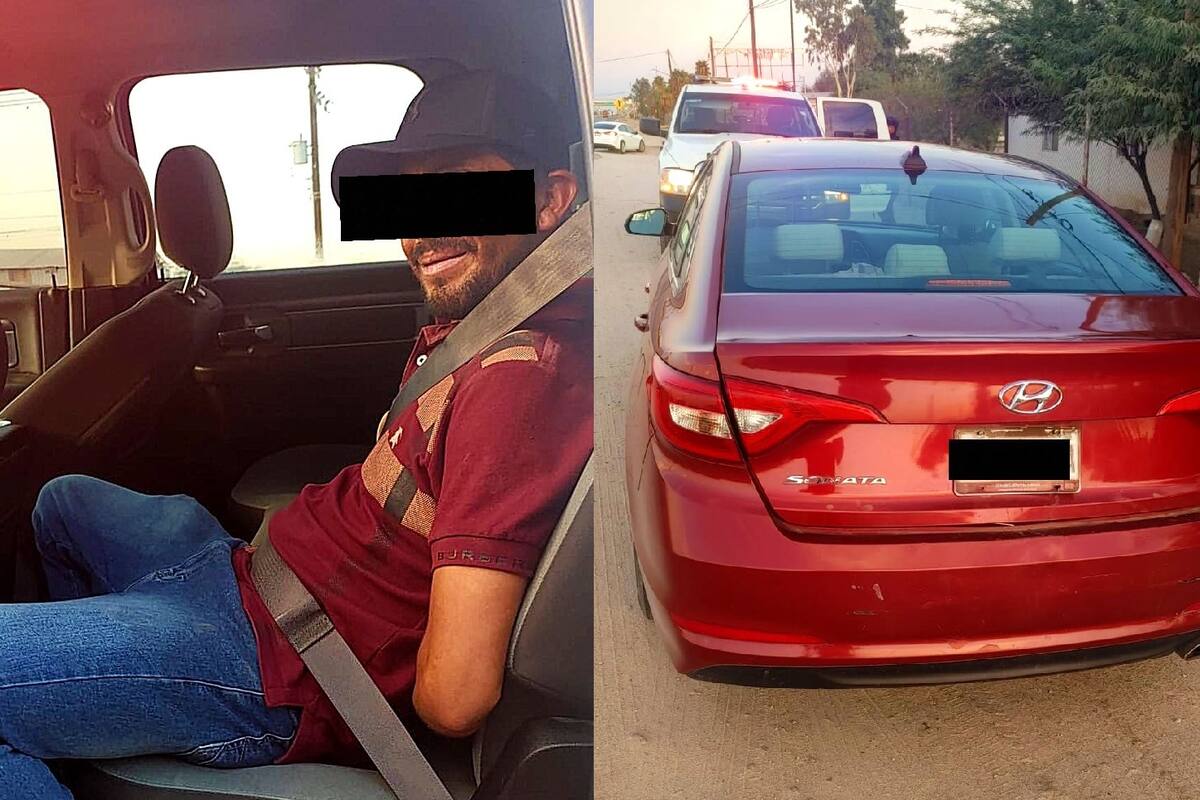 Detienen a hombre con vehículo robado en la carretera a SLRC