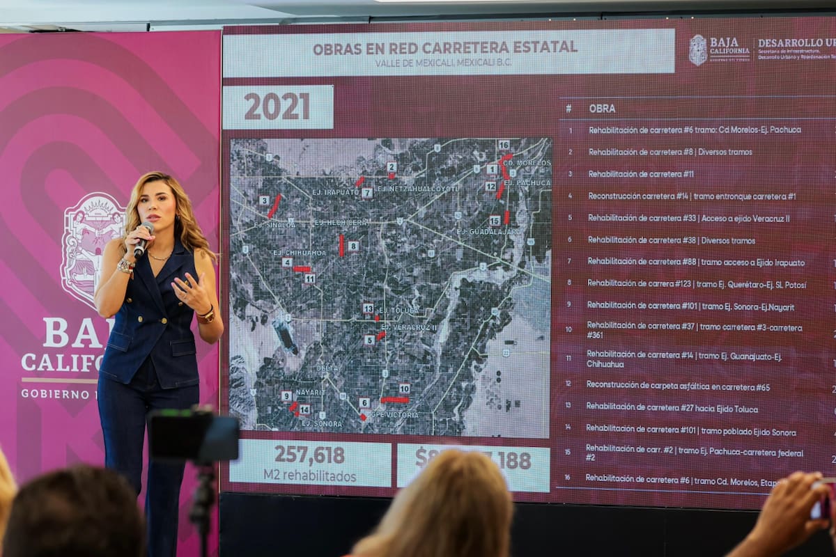 Histórica inversión en Gobierno de Marina del Pilar transforma la infraestructura de Mexicali y su valle