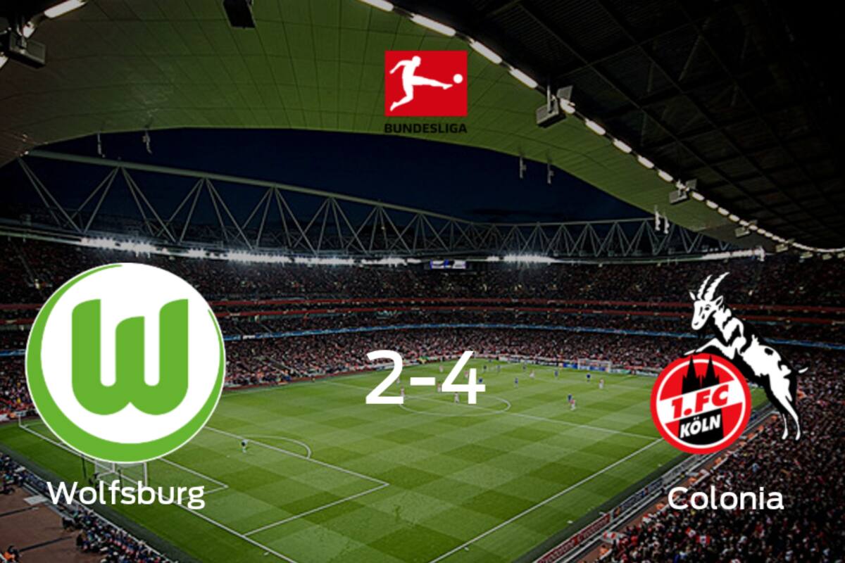 Colonia se lleva tres puntos tras ganar 4-2 a VfL Wolfsburg