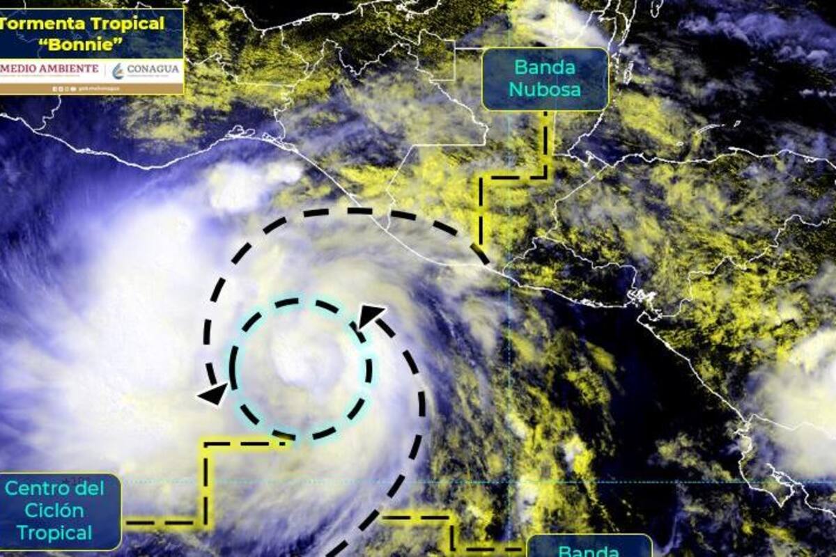 Clima en México: Tormenta “Bonnie” se convertiría en huracán en su avance por Pacífico mexicano