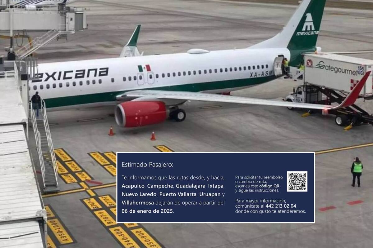 Especialista emite recomendaciones para Mexicana de Aviación tras la suspensión de sus 8 rutas aéreas