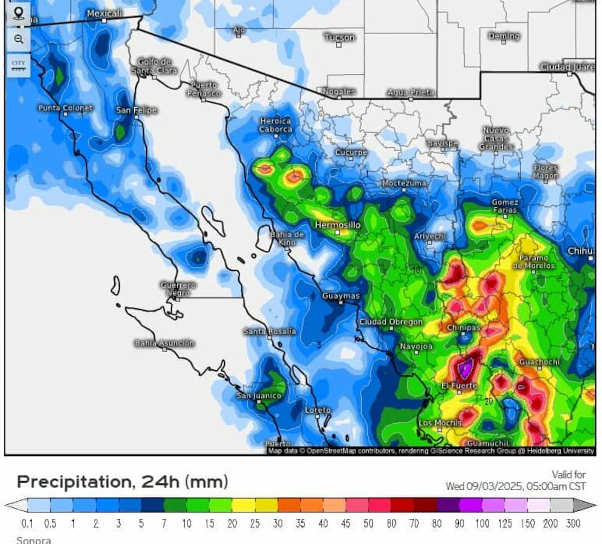 Probabilidad de lluvias para este martes