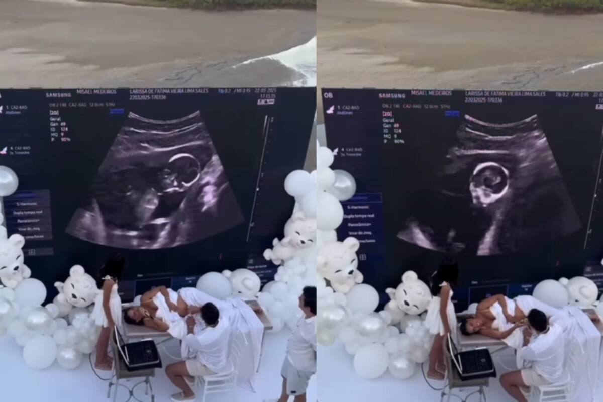 “Las revelaciones de género se están saliendo de control”: mujer muestra el sexo de su bebé con un ultrasonido en tiempo real en la playa