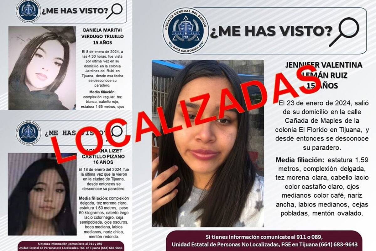 FGE localiza a tres mujeres reportadas como desaparecidas