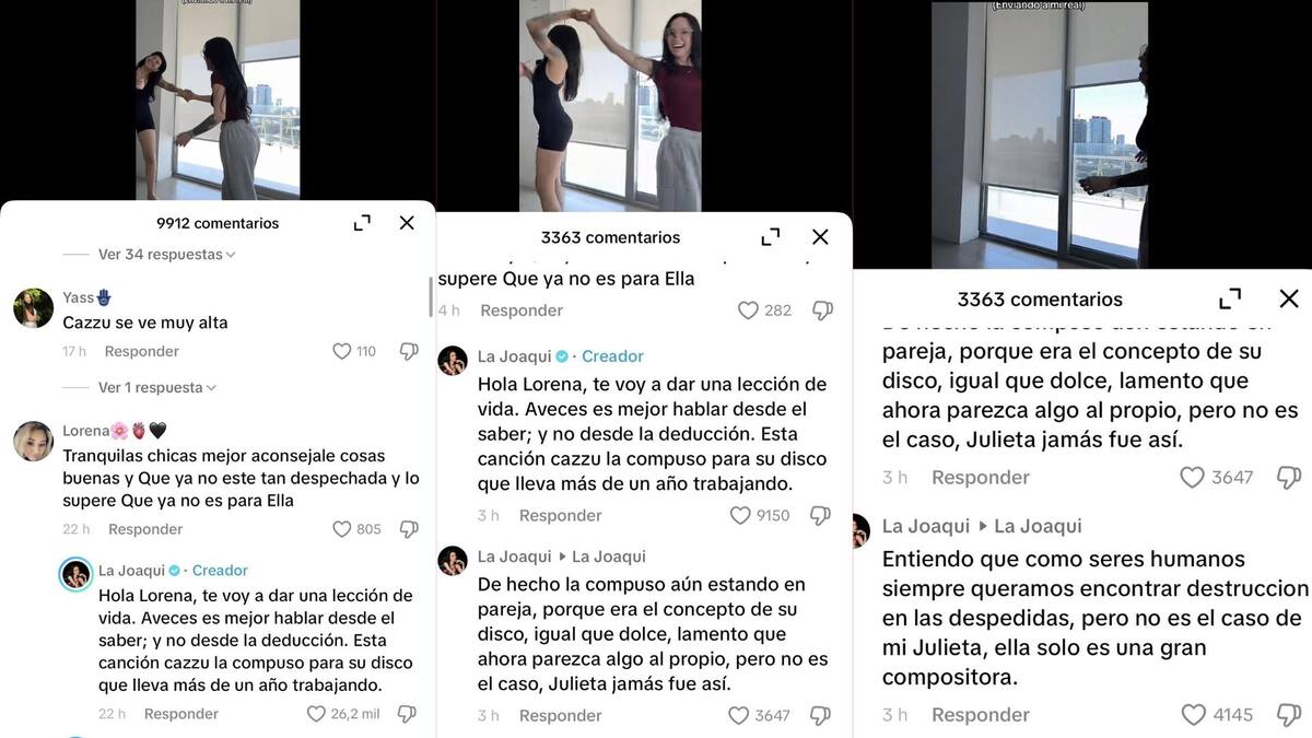 La Joaqui, mejor amiga de Cazzu, negó que la letra de "Con Otra" esté dirigida a Ángela Aguilar | Captura de pantalla TikTok