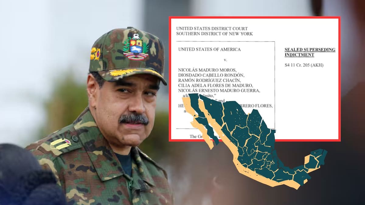 Acusación formal de la fiscalía de EEUU contra Nicolás Maduro vincula a su gobierno con el Cártel de Sinaloa y Los Zetas para mover cocaína; México fue ruta clave y sede de lavado de dinero