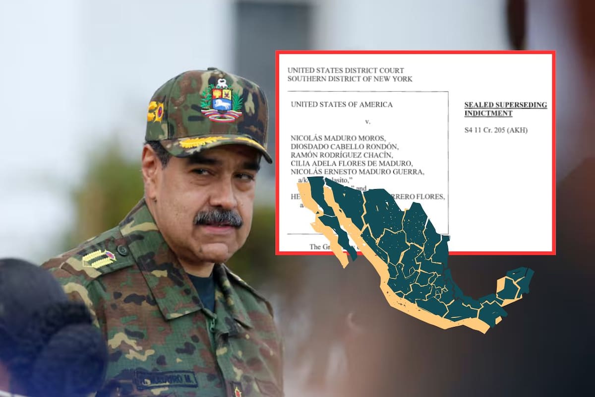 Acusación formal de la fiscalía de EEUU contra Nicolás Maduro vincula a su gobierno con el Cártel de Sinaloa y Los Zetas para mover cocaína; México fue ruta clave y sede de lavado de dinero