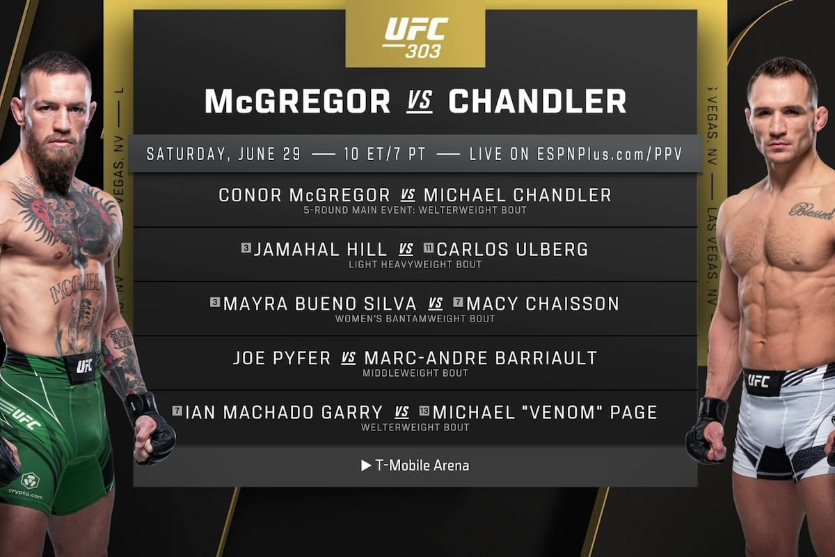Conor McGregor vs. Chandler: UFC 303 anuncia su cartelera oficial