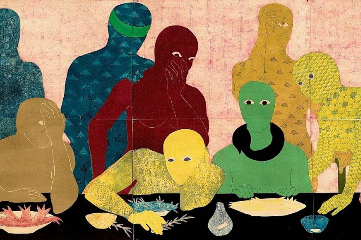 La cena, la obra de la artista cubana Belkis Ayón donde nadie tiene boca