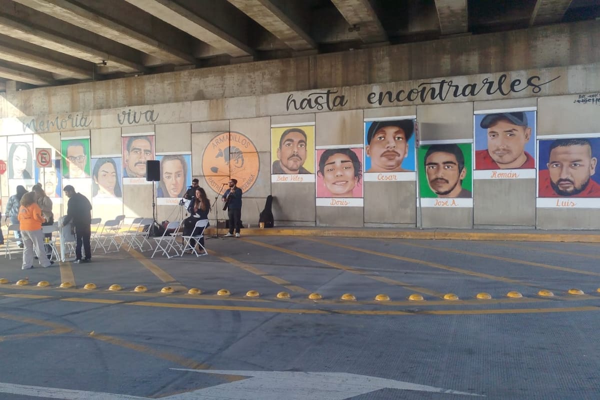 Inauguran mural de los desaparecidos en el Nodo Vial El Gallo