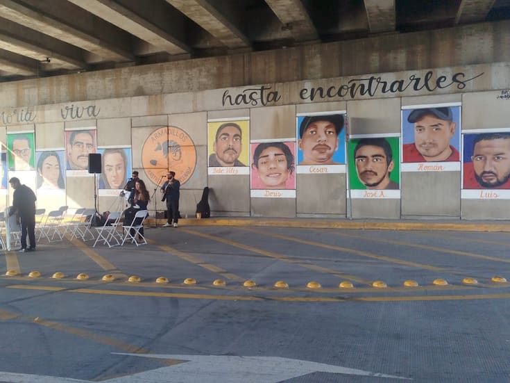 Buscan crear consciencia por desaparecidos con mural en Nodo Vial El Gallo