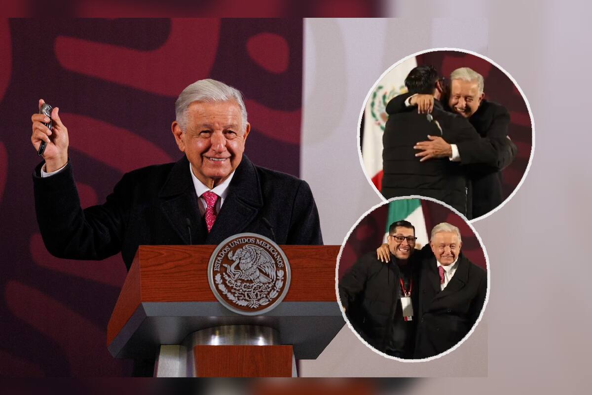 AMLO rifa su reloj entre reporteros de la mañanera; Julio Gómez, de Sin puntos ni comas, fue el ganador