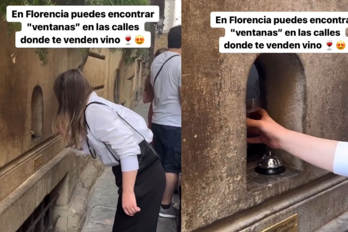 En Italia, hay ventanas escondidas por la ciudad de Florencia donde se puede degustar vino