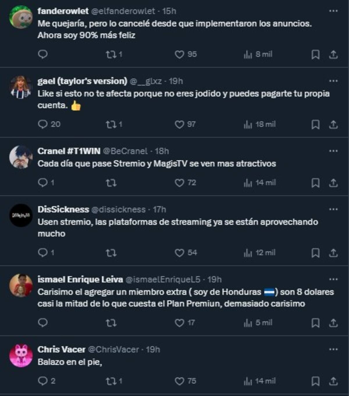 Los usuarios no están contentos con la decisión de Disney+ / Cuenta de X: @porktendencia