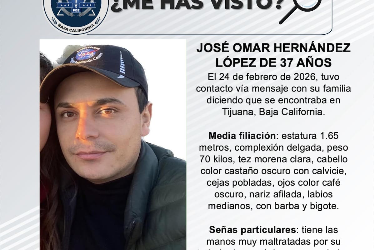 Se busca José Omar Hernández López, de 37 años de edad
