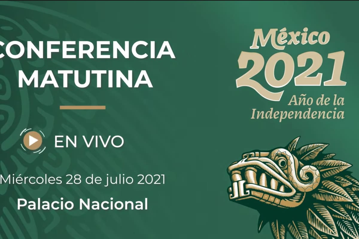 La “mañanera” de AMLO desde Palacio Nacional