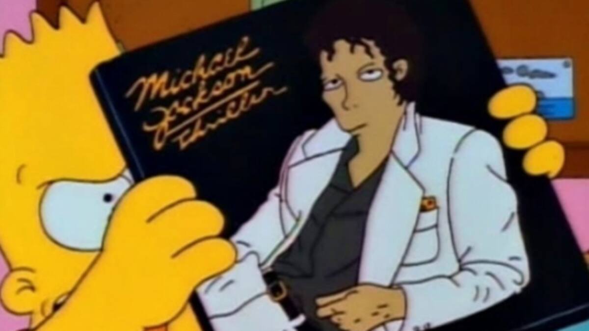 Bart sostiene el disco Michael Jackson Edition (Foto: Captura de pantalla)