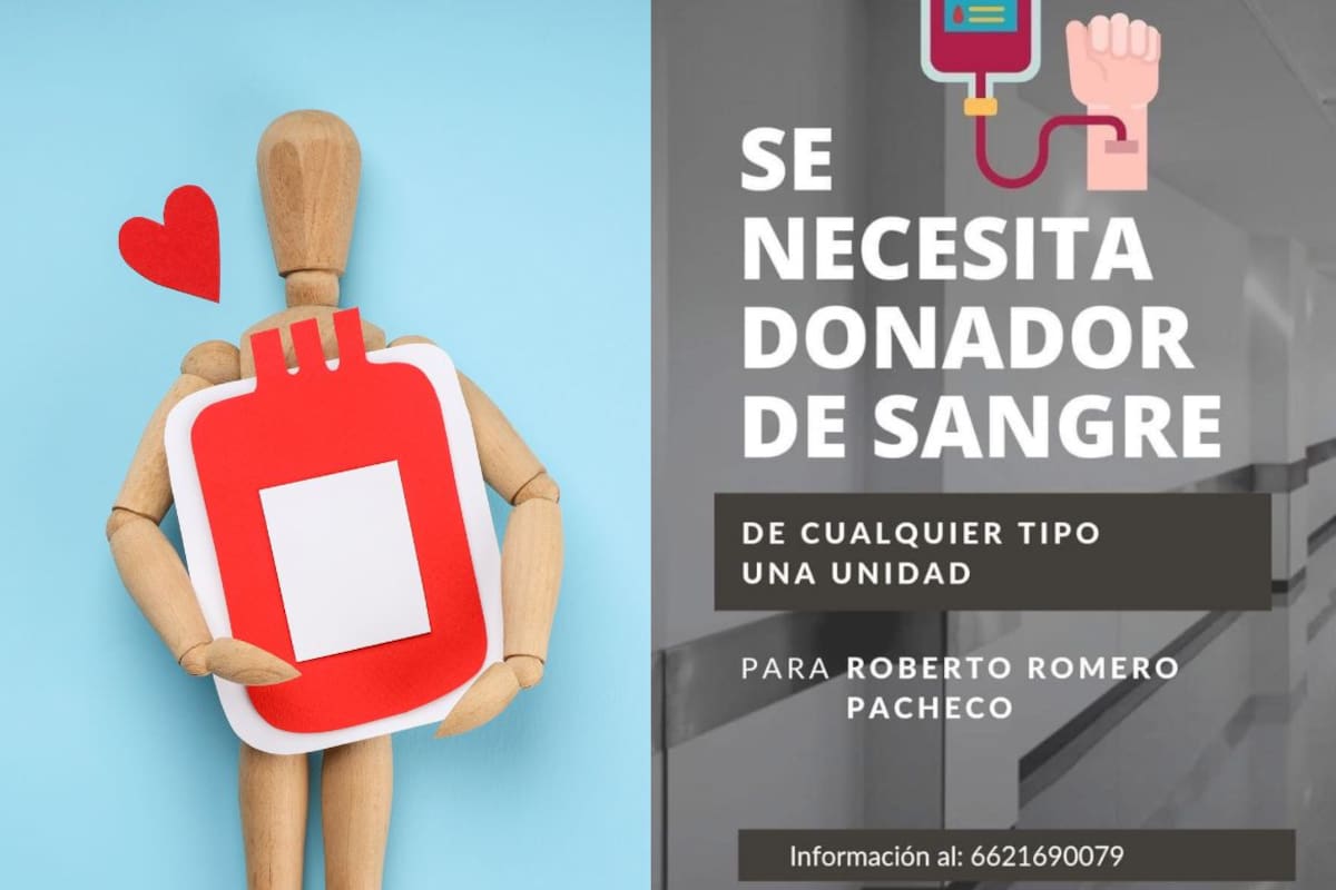 Familia solicita donaciones de sangre para Roberto, quien necesita amputación tras complicaciones médicas