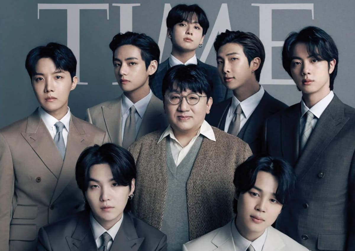 Bang Si-Hyuk, de HYB,E explica su visión para la empresa detrás de BTS. FOTO: Time's Magazine