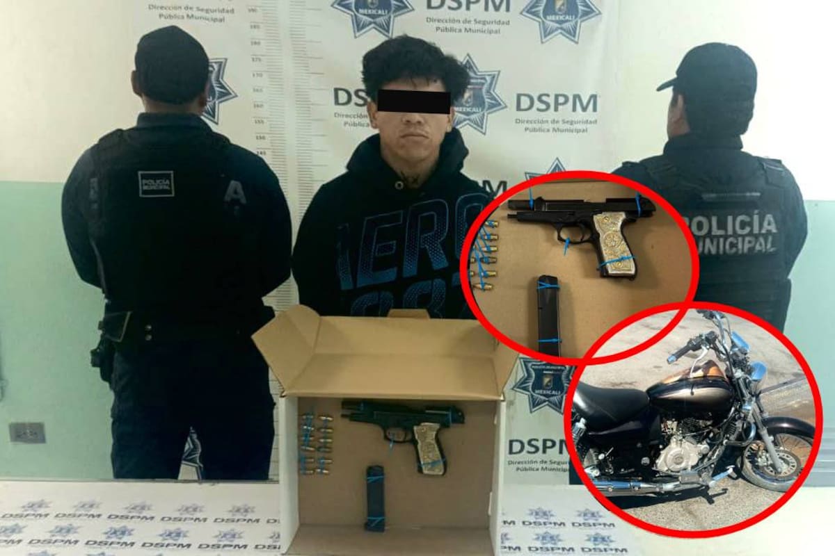 En persecución policial cae motociclista armado