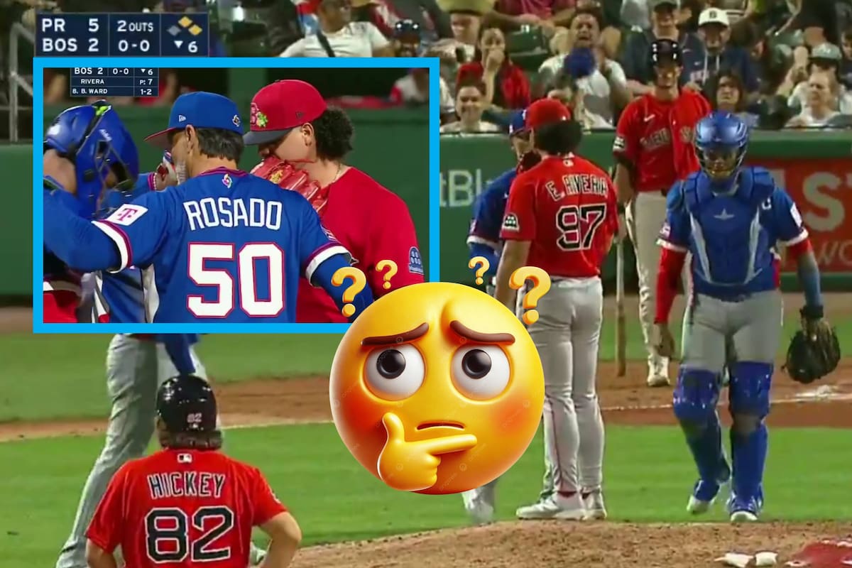 ¡Ver para creer! Puerto Rico se quedó sin pitchers y tuvo que pedir uno prestado al rival en pleno juego y ni se cambió el uniforme para enfrentar a sus compañeros