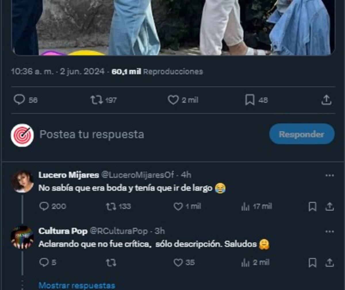 Lucerito Mijares responde a las críticas por su atuendo