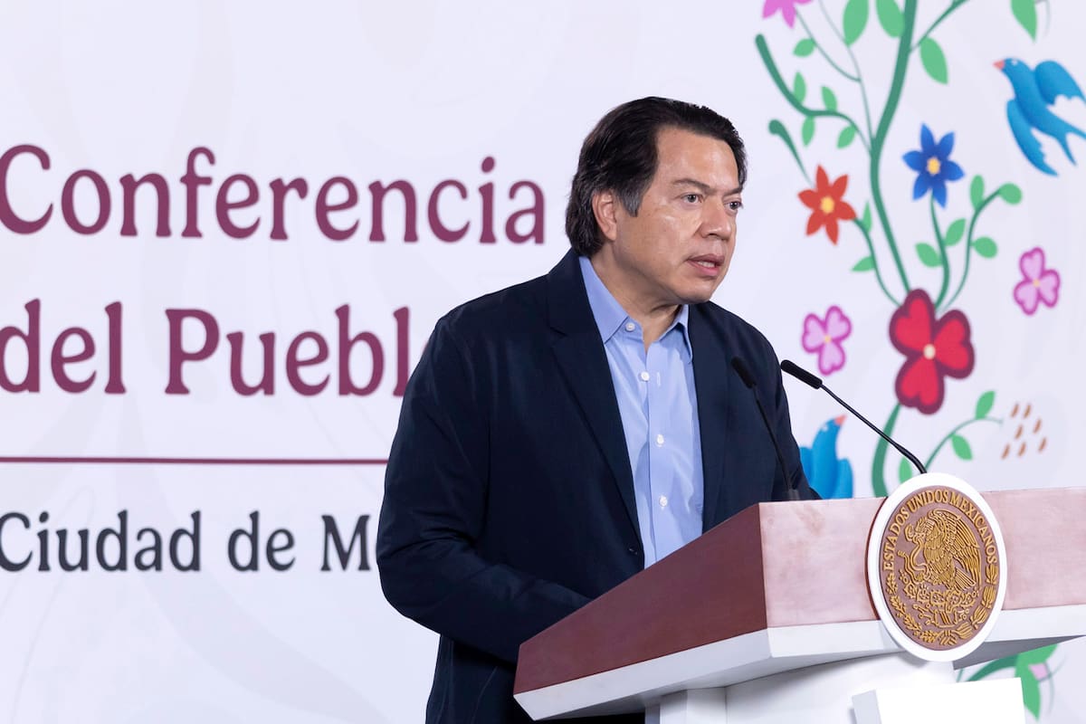 Cuauhtémoc, Ciudad de México. 9 de junio 2026. Conferencia de prensa matutina en el salón de la Tesorería de Palacio Nacional. Mario Delgado Carrillo, secretario de Educación Pública.Foto: Juan Carlos Buenrostro/Presidencia