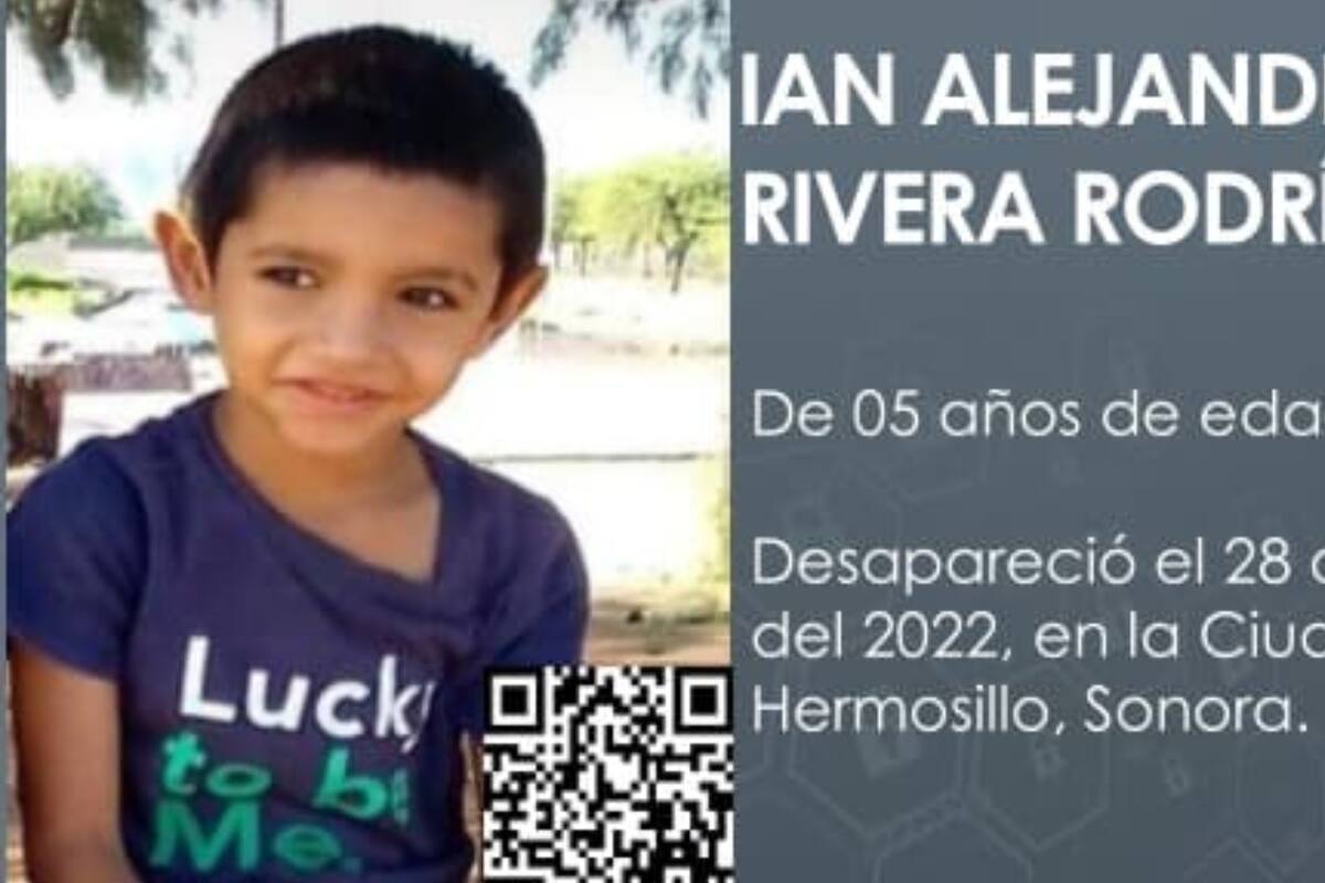 Alerta Amber: Ian Alejandro Rivera Rodríguez, de 5 años, desapareció en Hermosillo