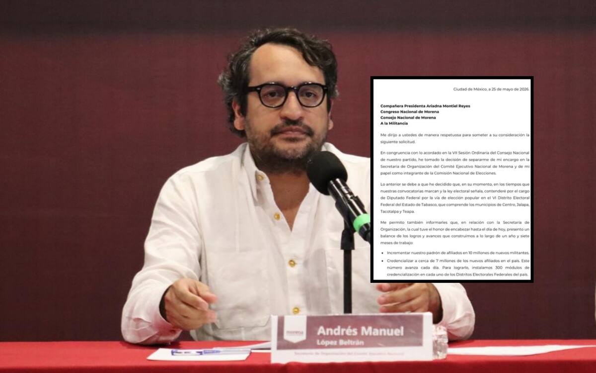 Andrés López Beltrán deja cargo en Morena para buscar diputación en Tabasco; esto dijo sobre Claudia Sheinbaum y la 4T. | Foto: Andrés Manuel López Beltrán en Facebook.