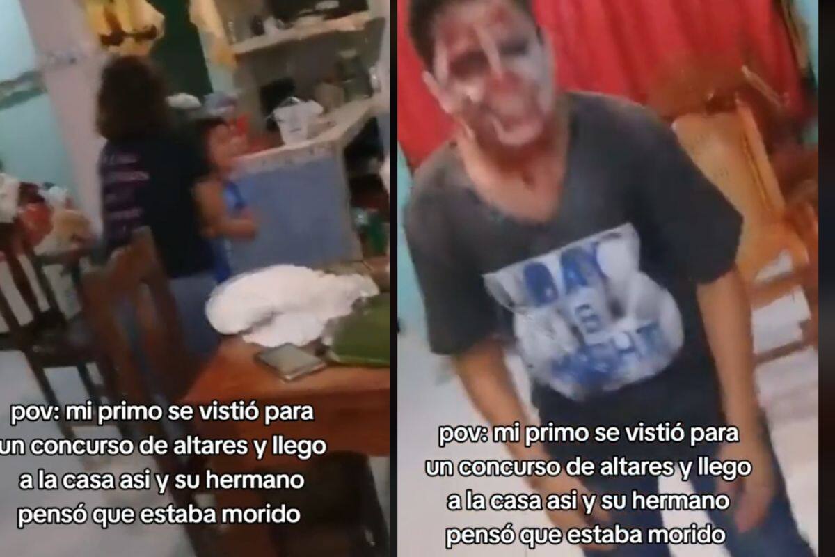 Niño encuentra a su hermano maquillado de manera grotesca y cree que está muerto: “mami, déjalo ir en paz”