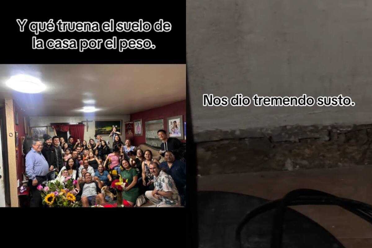 Reunión familiar casi provoca colapso del segundo piso en casa de los abuelos (VIRAL)