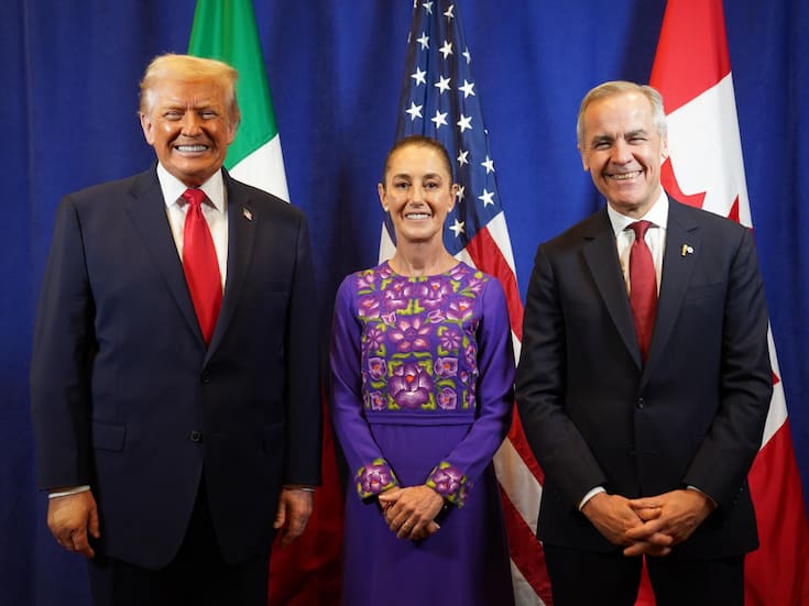 Tras el sorteo del Mundial 2026, líderes de México, Estados Unidos y Canadá sostienen primera cumbre trilateral; “Fue una reunión positiva”, declara Claudia Sheinbaum sobre reunión con Trump y Carney