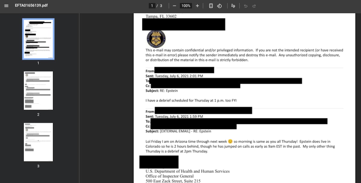 ¿Epstein aún vive? Revelador Correo aparece entre archivos de la investigación.