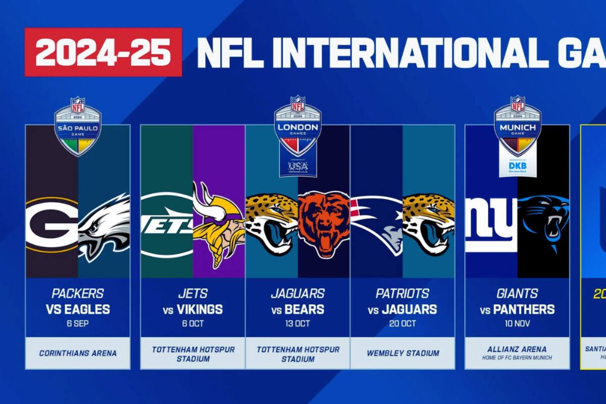 NFL: ¡Juegos internacionales confirmados! ¿Quiénes jugarán en Brasil, Londres y en Múnich este 2024?