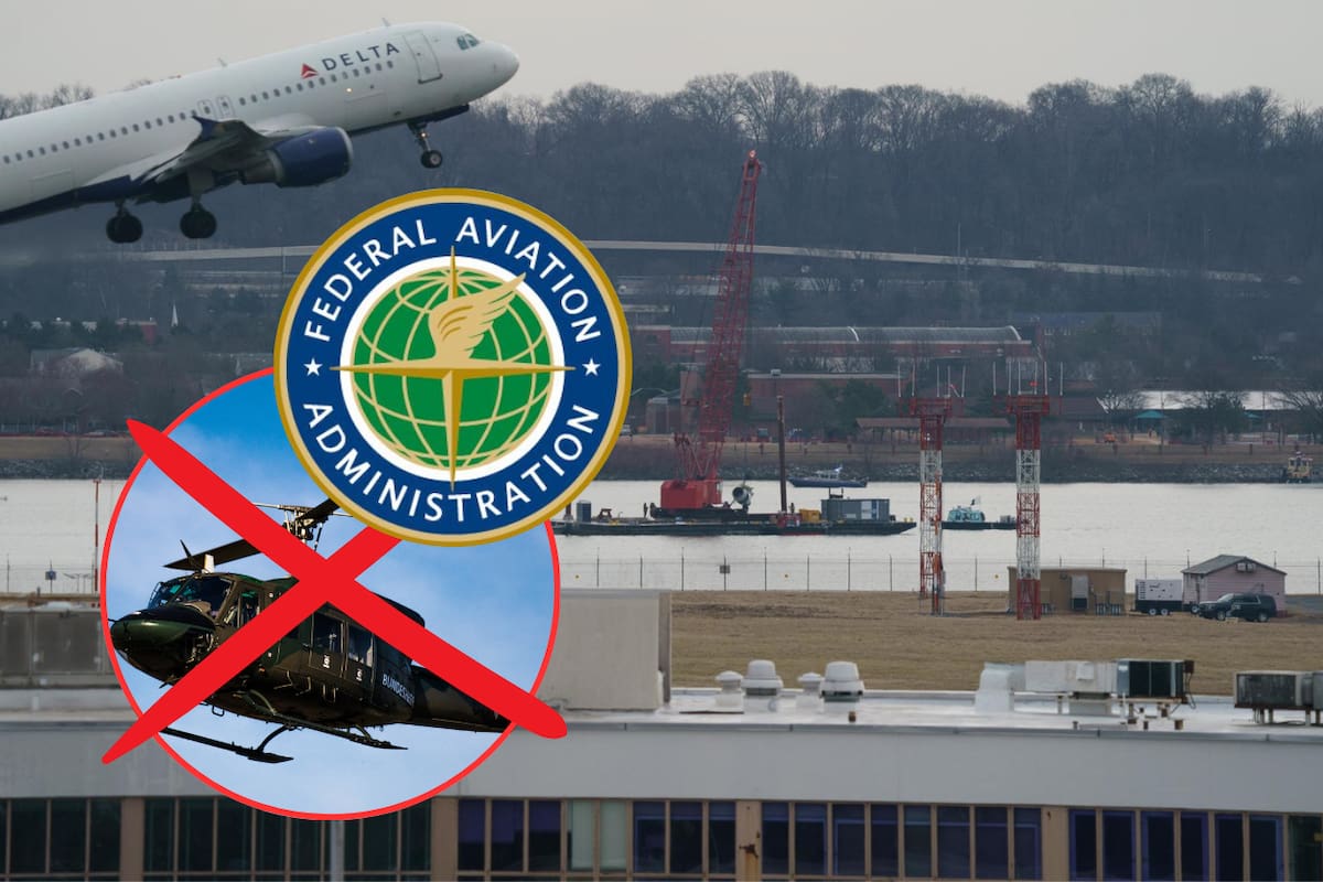 FAA prohíbe permanentemente el tráfico de helicópteros cerca del aeropuerto Ronald Reagan de Washington