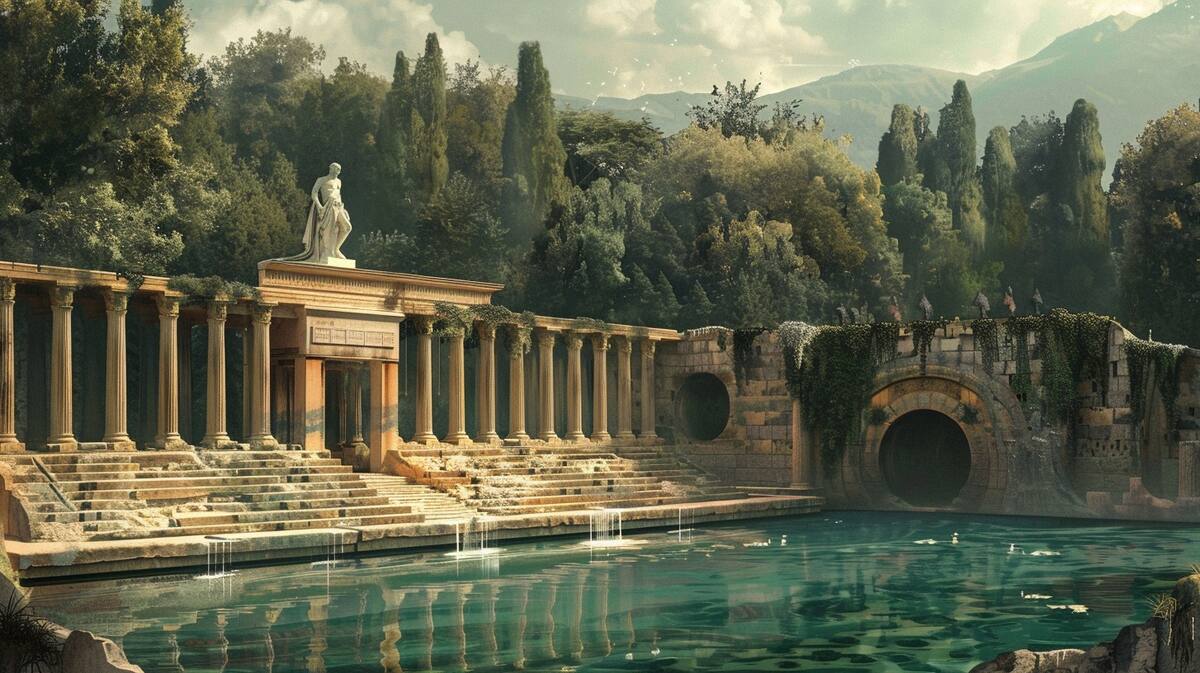 Atletas llegaban a Olympia con el acompañamiento de sus seguidores. El viaje a los juegos era arduo y requería una travesía marítima seguida de un viaje por tierra.