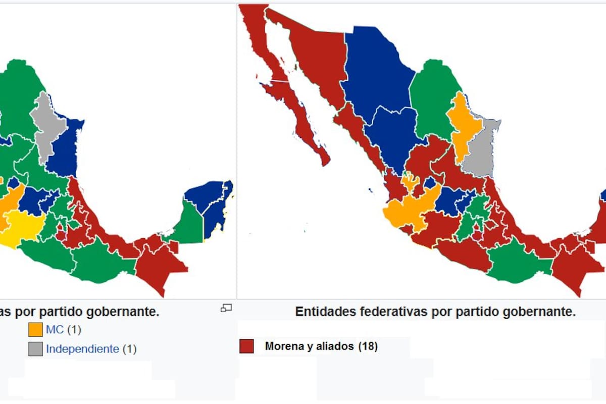 Mapa electoral en México: Así estaban repartidas las gubernaturas antes y después de la elección
