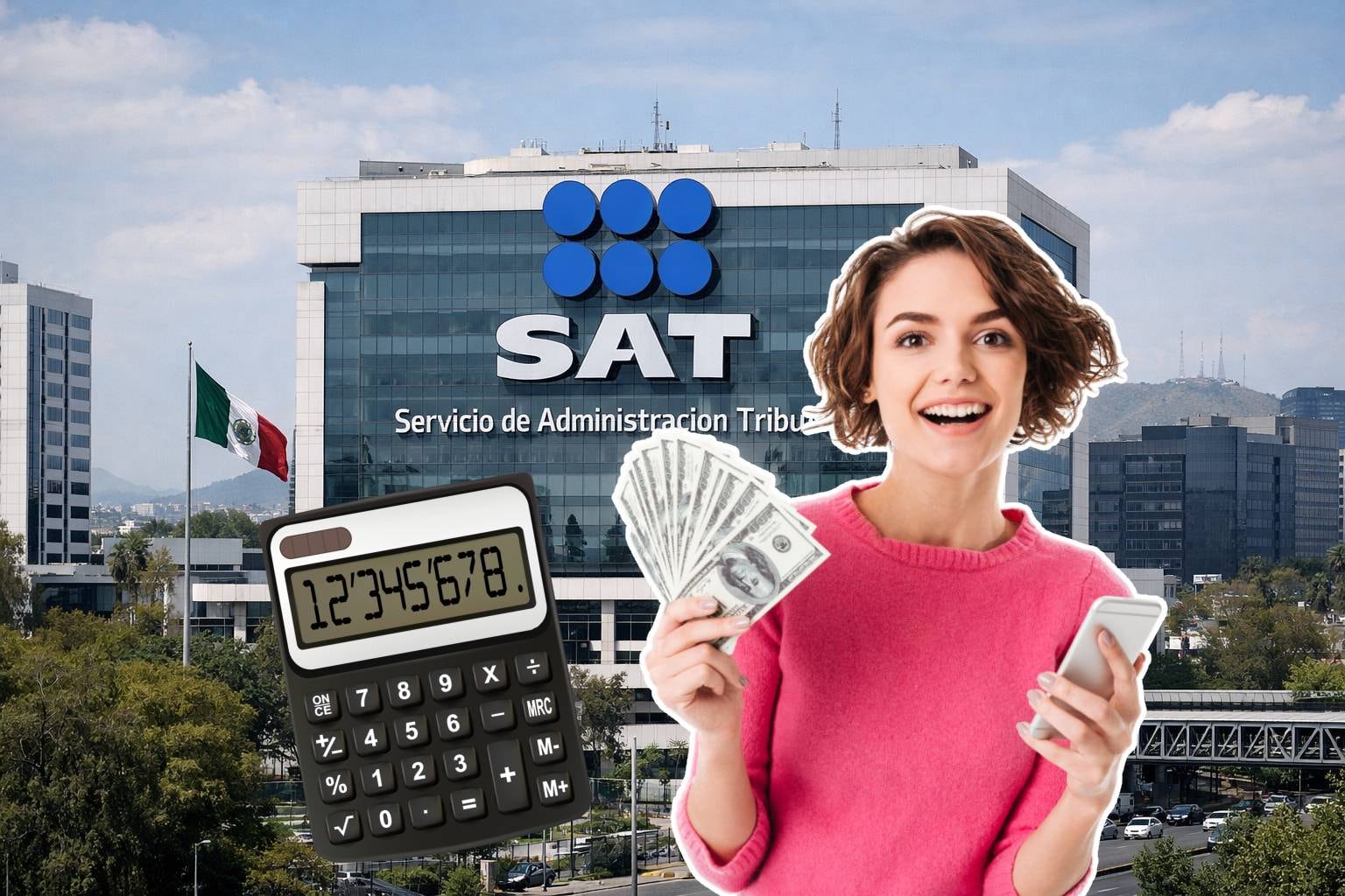 En ocasiones el proceso de devolución del SAT puede llevar hasta 40 días, que es el límite legal permitido, y que ocurre por circunstancias como errores, o aclaraciones por hacer. | Foto: Freepik/ChatGPT/Pngwing