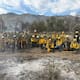 Combaten incendio forestal autoridades mexicanas y estadounidenses en la frontera