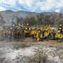 Combaten incendio forestal autoridades mexicanas y estadounidenses en la frontera