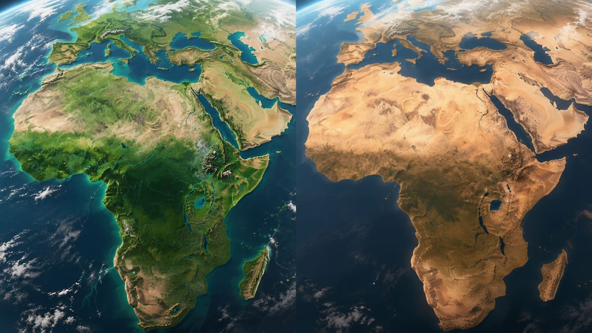 Hace 6,000 años el Sáhara era un paraíso verde con ríos, lagos y jirafas; científicos advierten que ciclos climáticos podrían devolver la vegetación al desierto en 15,000 años y transformar completamente el ecosistema africano más árido del planeta