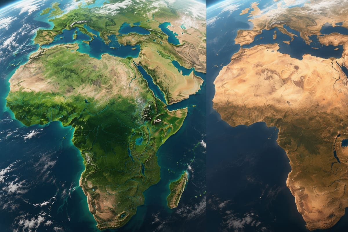 Hace 6,000 años el Sáhara era un paraíso verde con ríos, lagos y jirafas; científicos advierten que ciclos climáticos podrían devolver la vegetación al desierto en 15,000 años y transformar completamente el ecosistema africano más árido del planeta