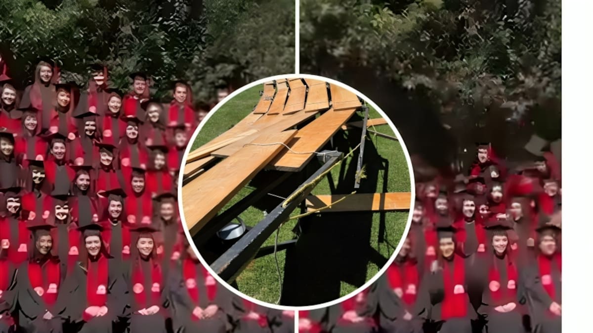 VIDEO: Estructura se desploma en la Universidad Iberoamericana mientras estudiantes de Psicología posaban para foto de graduación; hay 33 personas valoradas por servicios médicos