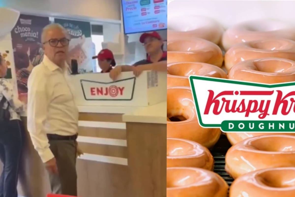 “Lord Donas”: Hombre en Querétaro se hace viral por gritar a empleados de donas; usuarios lo bautizan en redes sociales tras actitud agresiva
