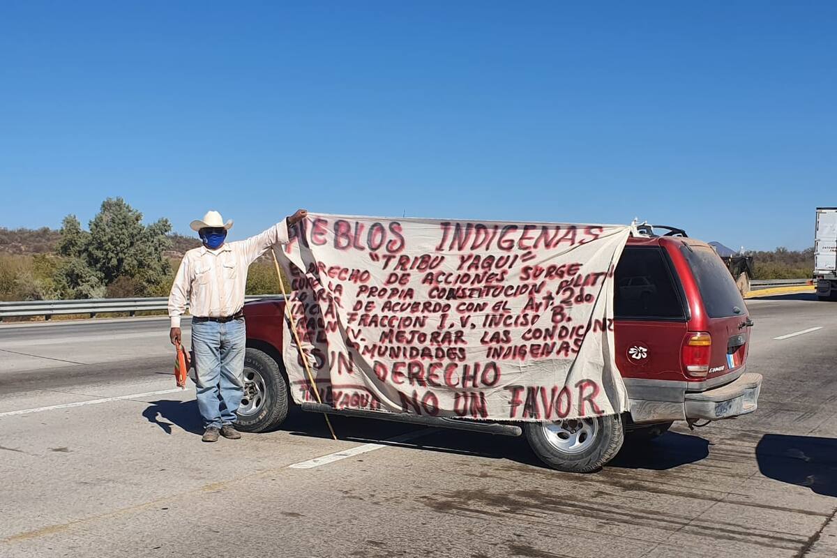 Seguirán bloqueos carreteros de yaquis de manera indefinida