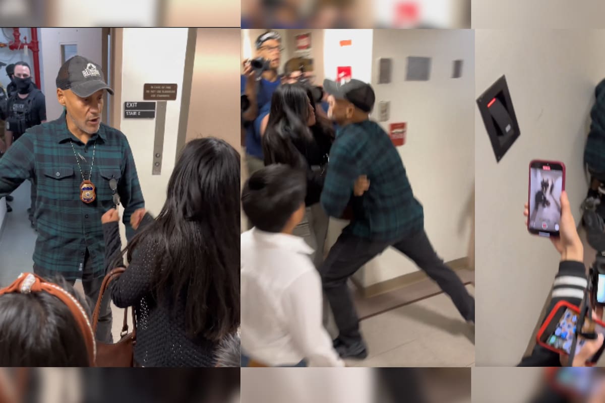 Video: Agente ICE interrogó y empujó a una mujer contra la pared frente a sus hijos