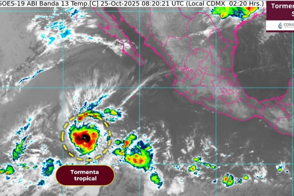 Se forma la tormenta tropical Sonia en el Pacífico ¿Cuál será su trayectoria?