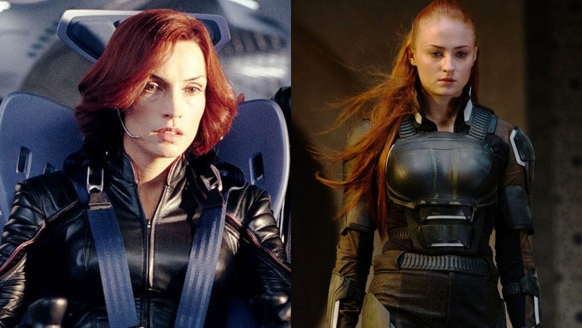 Famke Janssen en "X-Men 2" (2003) y Sophie Turner en "X-Men: apocalypse" (2016)