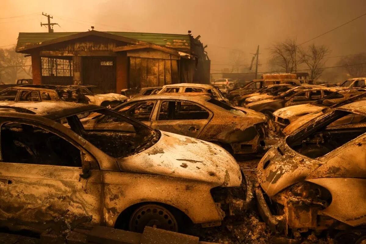 Tras los recientes incendios, se produjeron cientos de objetos dañados, entre ellos autos.  / EFE.
